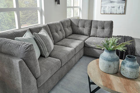 Marleton Gray 2-Piece Full Sleeper Sectional with Chaise