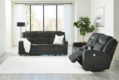 Martinglenn Ebony Power Reclining Sofa and Loveseat Set