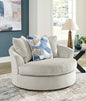 Maxon Place Stone Oversized Swivel Accent Chair