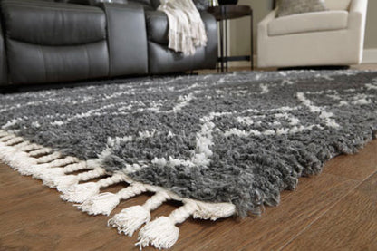 Maysel Charcoal and White Rug