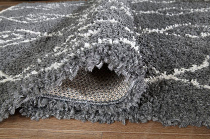Maysel Charcoal and White Rug
