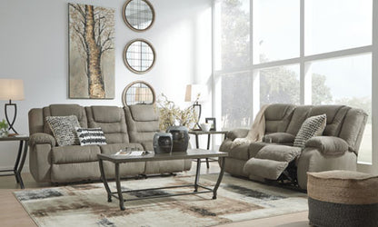 McCade Cobblestone Reclining Sofa and Loveseat Set