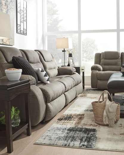 McCade Cobblestone Reclining Sofa and Loveseat Set