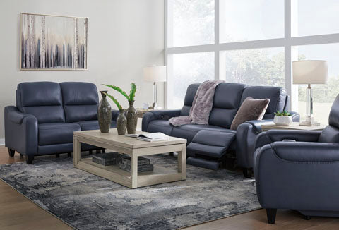 Mercomatic Ocean Power Reclining Sofa and Loveseat Set