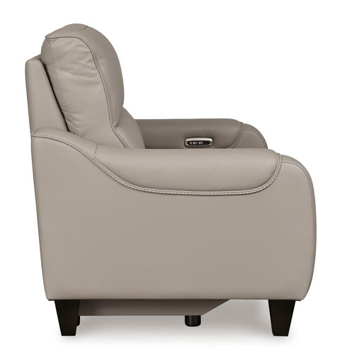 Mercomatic Gray Power Reclining Loveseat