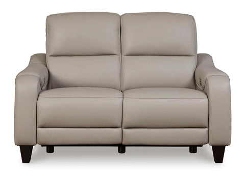 Mercomatic Gray Power Reclining Loveseat