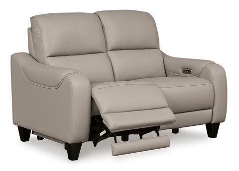 Mercomatic Gray Power Reclining Loveseat