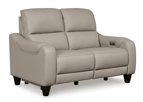 Mercomatic Gray Power Reclining Loveseat