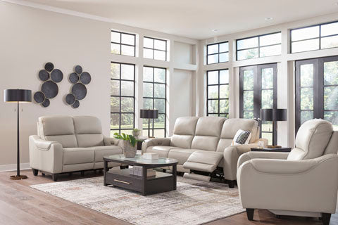 Mercomatic Gray Power Reclining Loveseat