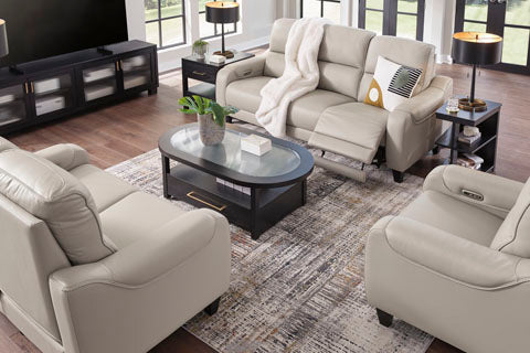 Mercomatic Gray Power Reclining Sofa