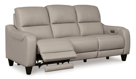 Mercomatic Gray Power Reclining Sofa