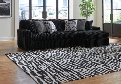 Midnight-Madness Onyx 2-Piece Sectional Sofa with Chaise