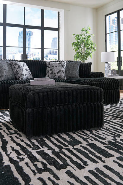 Midnight-Madness Onyx 2-Piece Sectional Sofa with Chaise