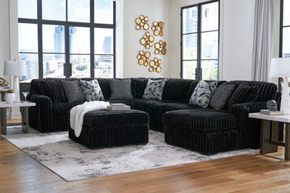 Midnight-Madness 4-Piece Sectional with Chaise