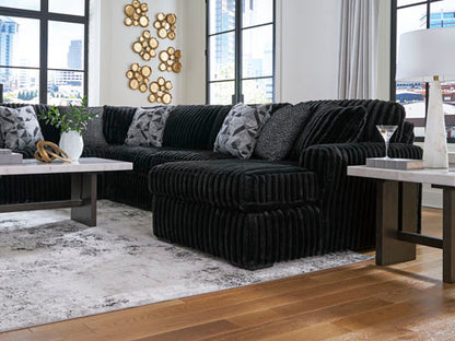 Midnight-Madness 4-Piece Sectional with Chaise
