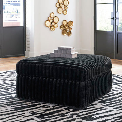 Midnight-Madness Onyx Oversized Accent Ottoman