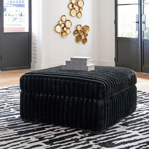 Midnight-Madness Onyx Oversized Accent Ottoman