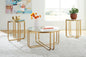 Milloton Gold Coffee and End Tables