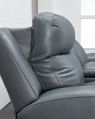 Mindanao Steel Power Reclining Loveseat with Console