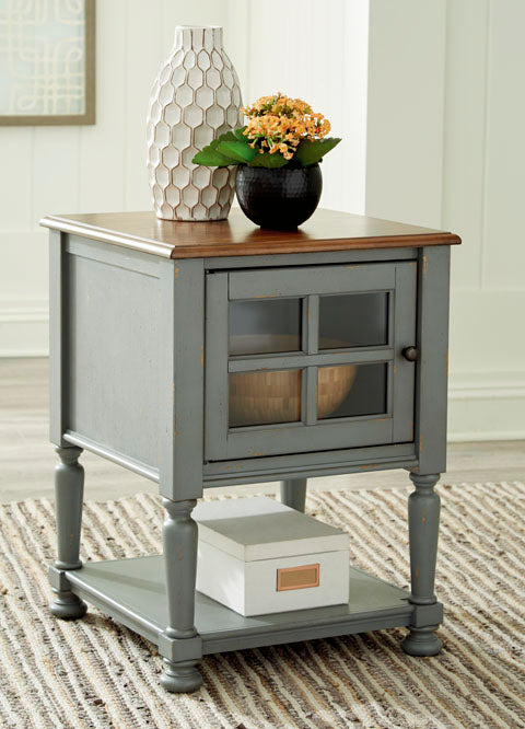 Mirimyn Gray and Brown Accent Cabinet