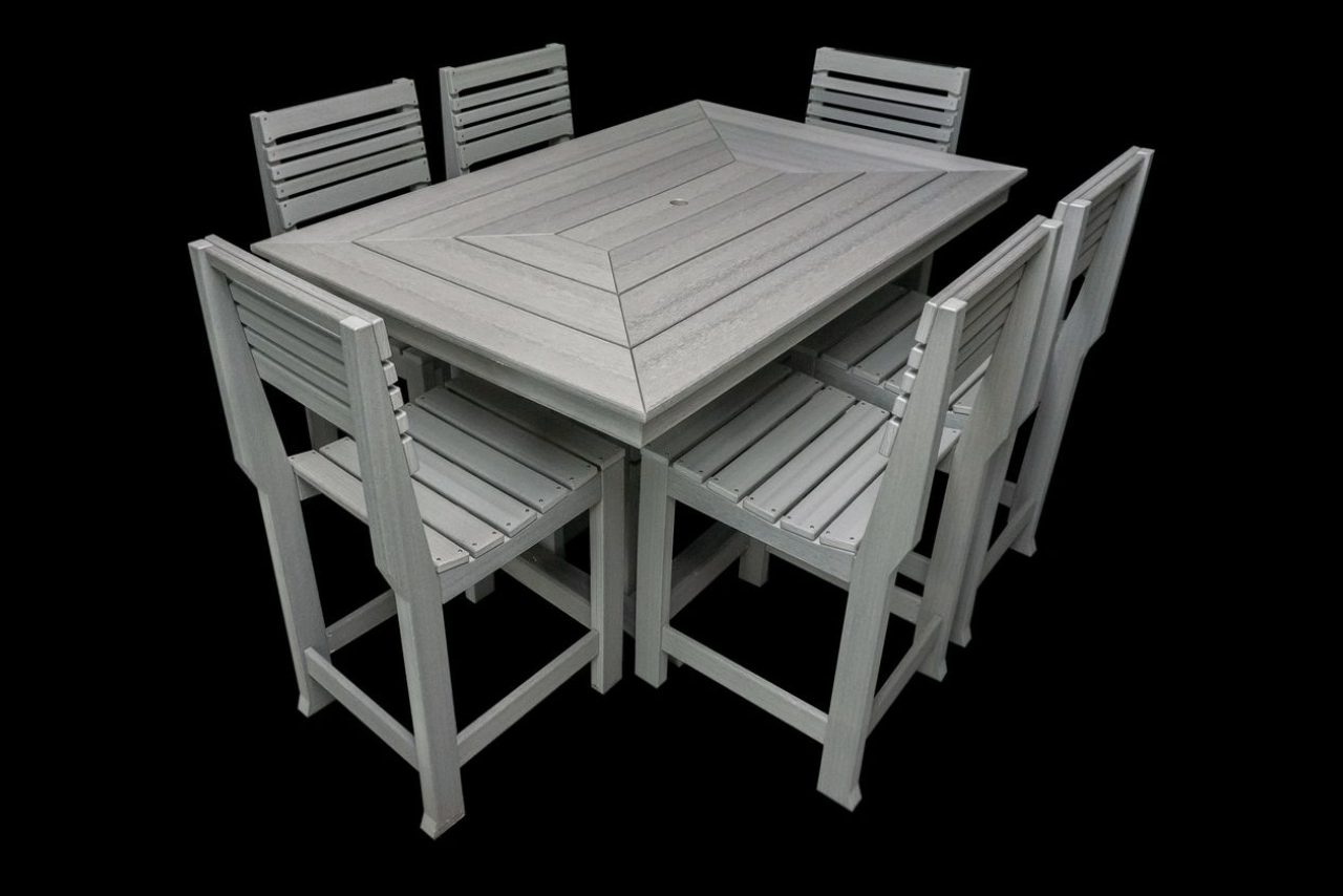Square HDPE Mitered Table Set by Phoenix Outdoors