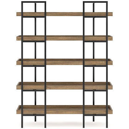 Montia Light Brown 76" Bookcase