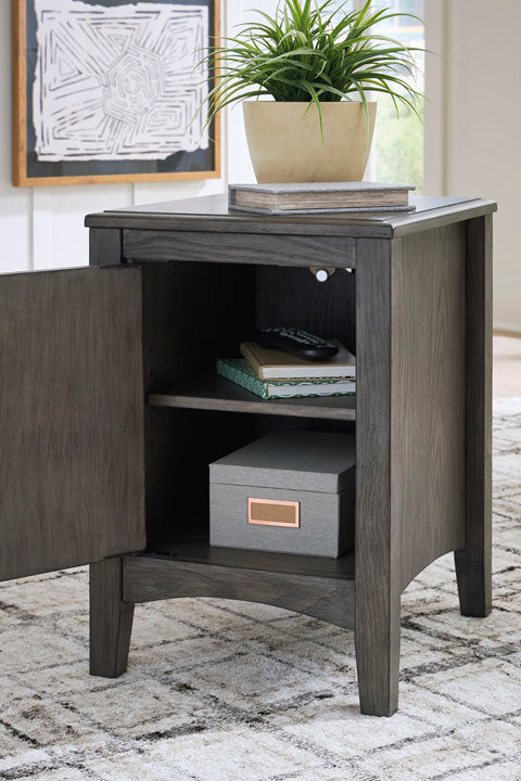 Montillan grayish Brown Chairside End Table