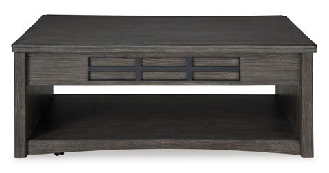 Montillan Grayish Brown Lift-Top Coffee Table