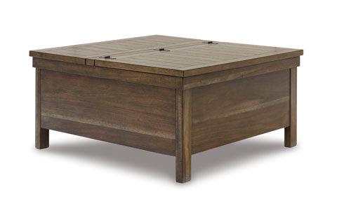 Moriville Grayish Brown Lift-Top Coffee Table