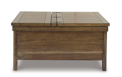 Moriville Grayish Brown Lift-Top Coffee Table