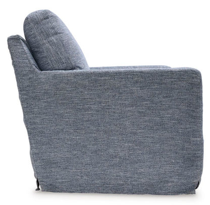 Nenana Denim Next-Gen Nuvella Swivel Glider Accent Chair