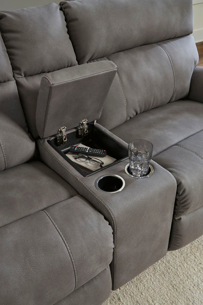 Next-Gen Slate DuraPella Power Reclining Sofa and Loveseat Set