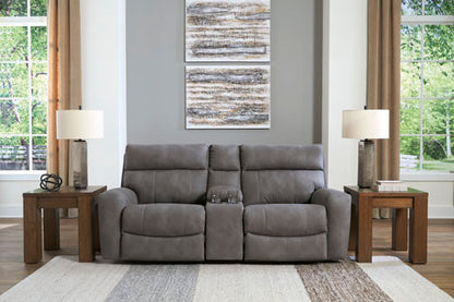 Next-Gen Slate DuraPella Power Reclining Sofa and Loveseat Set