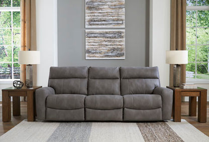 Next-Gen Slate DuraPella Power Reclining Sofa and Loveseat Set