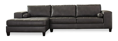 Nokomis Charcoal 2-Piece Sectional with Chaise
