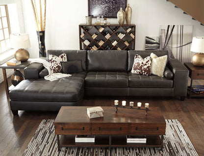 Nokomis Charcoal 2-Piece Sectional with Chaise