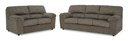 Norlou Flannel Sofa and Loveseat Set