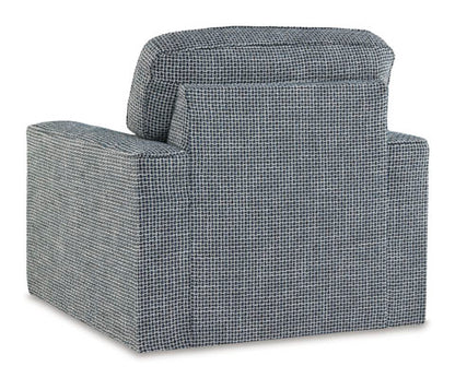 Olwenburg Denim Swivel Accent Chair