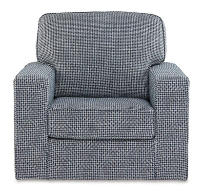 Olwenburg Denim Swivel Accent Chair