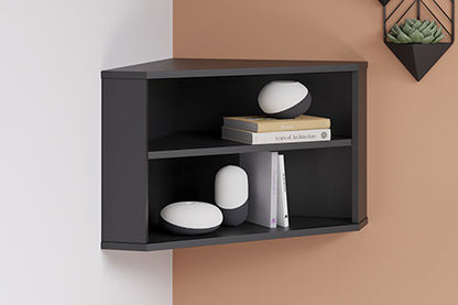 Otaska Black Home Office Corner Bookcase