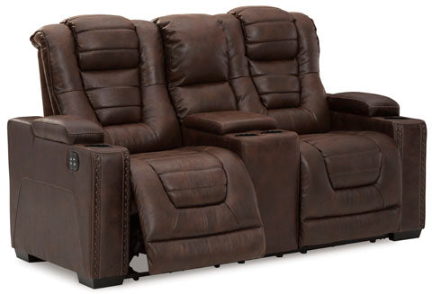 Owner's Box Thyme Power Reclining Loveseat with Console