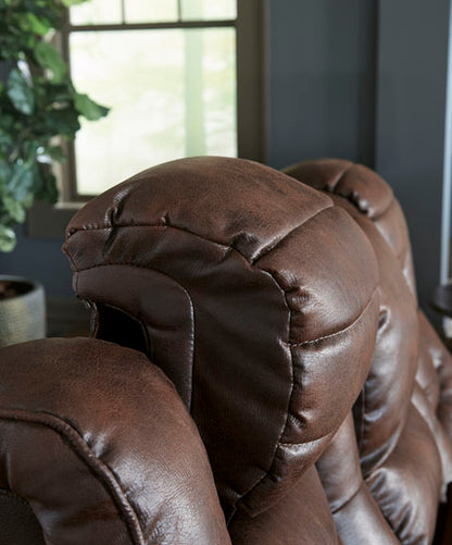 Owner's Box Thyme Power Reclining Loveseat with Console