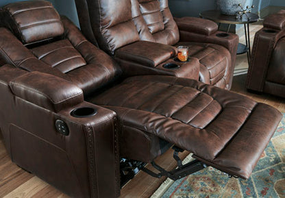 Owner's Box Thyme Power Reclining Loveseat with Console