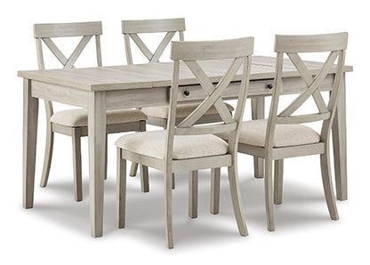 Parellen Gray 5-pc Dining Table Set