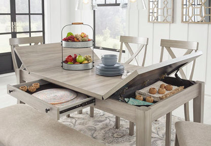 Parellen Gray 5-pc Dining Table Set