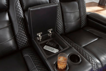 Party Time Midnight Power Reclining Sofa & Loveseat Set