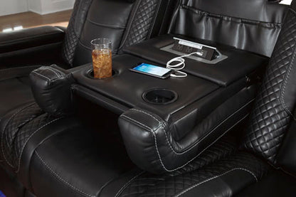 Party Time Midnight Power Reclining Sofa & Loveseat Set