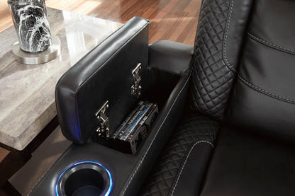 Party Time Midnight Power Reclining Sofa