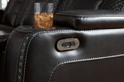 Party Time Midnight Power Reclining Sofa