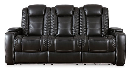 Party Time Midnight Power Reclining Sofa